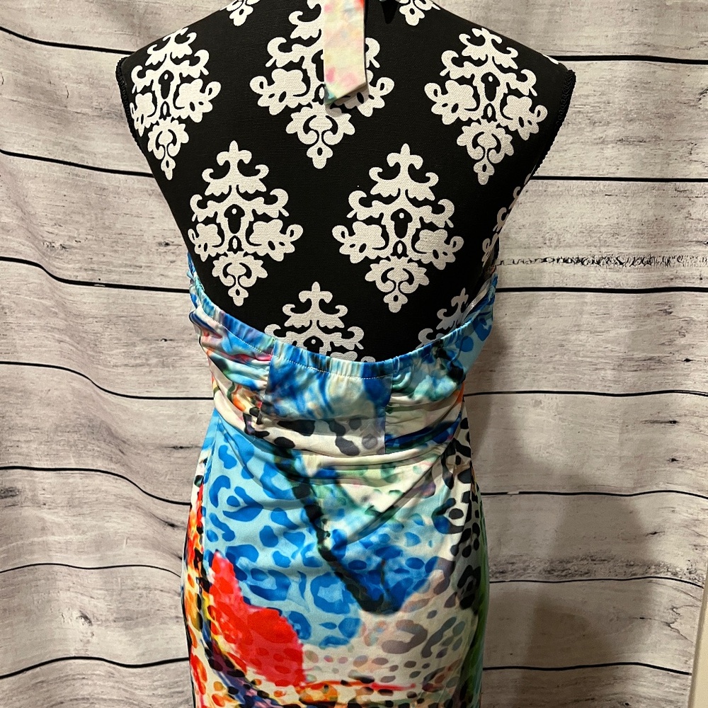 VENUS Maxi Dress size L Topical Bright Beach Cruise Pool Vacation - Picture 7 of 10